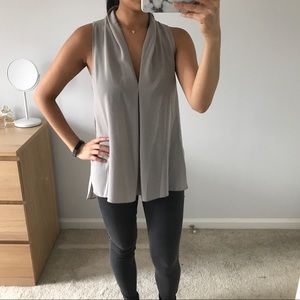 Aritzia Wilfred sleeveless blouse tunic gray Small